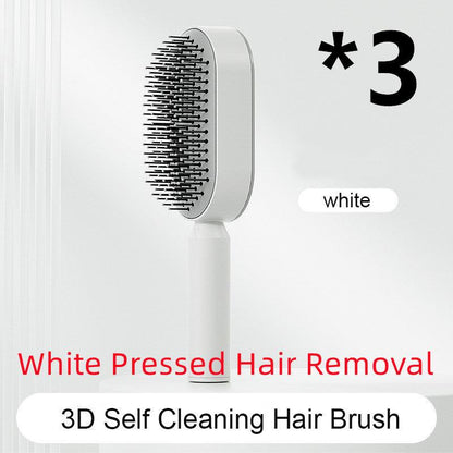 Self-Cleaning Hair Brush with Airbag Massage &amp; Anti-Static Design - Luminessbty