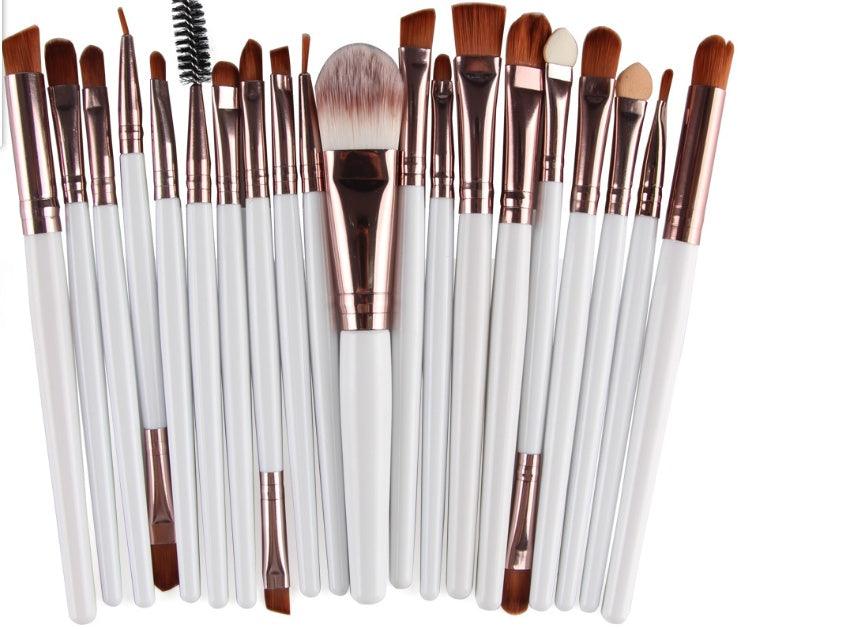 Complete Makeup Brush Set – Loose Powder, Blush &amp; Eyeshadow Brushes - Luminessbty