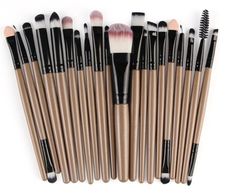 Complete Makeup Brush Set – Loose Powder, Blush &amp; Eyeshadow Brushes - Luminessbty