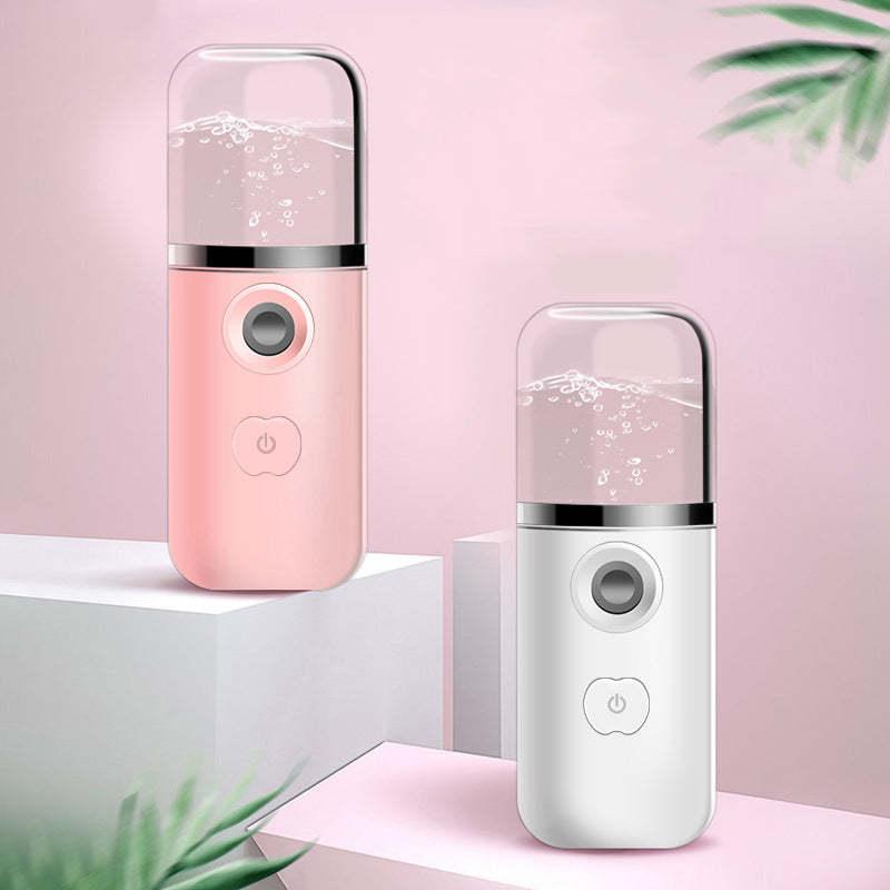 Portable Nano Steaming Face Spray Device – USB Rechargeable Hydrating Mist for Face &amp; Body - Luminessbty