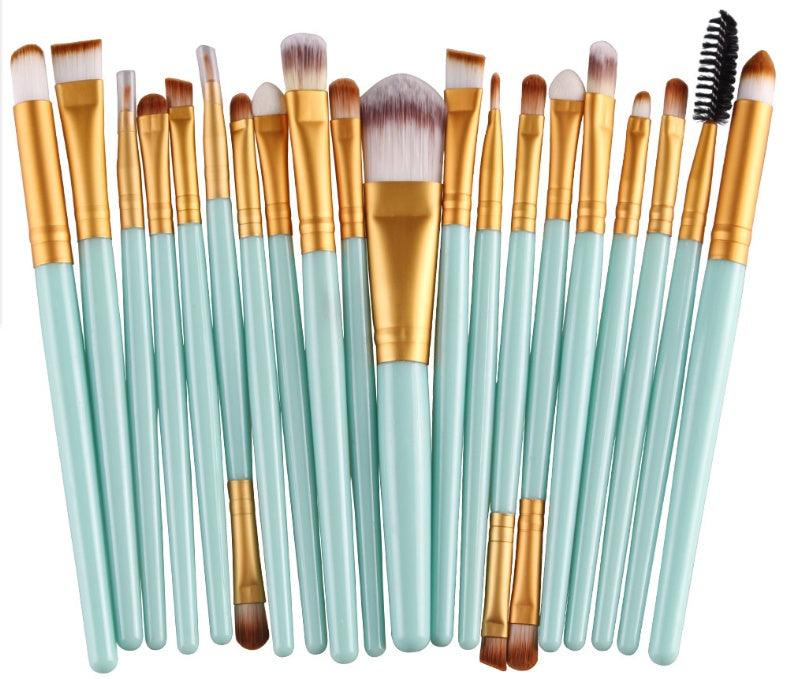 Complete Makeup Brush Set – Loose Powder, Blush &amp; Eyeshadow Brushes - Luminessbty