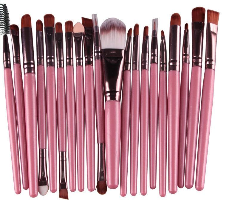 Complete Makeup Brush Set – Loose Powder, Blush &amp; Eyeshadow Brushes - Luminessbty