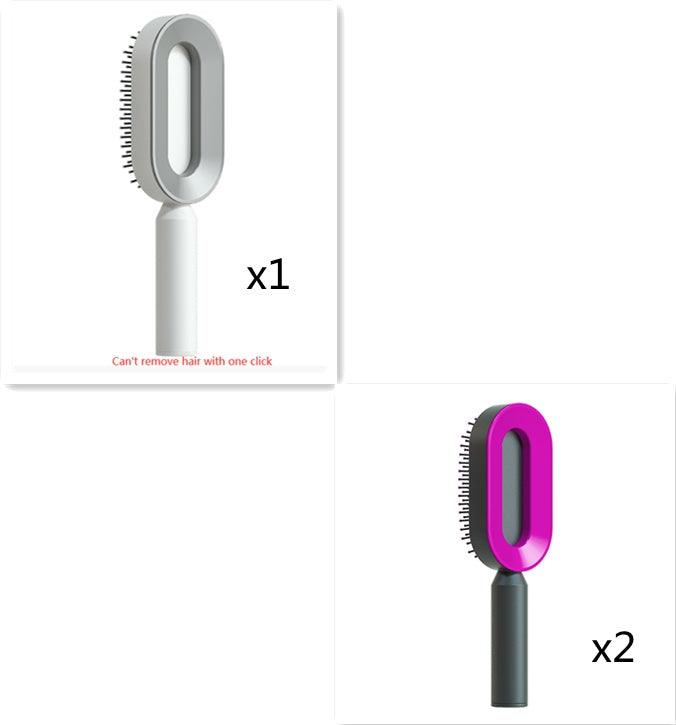 Self-Cleaning Hair Brush with Airbag Massage &amp; Anti-Static Design - Luminessbty