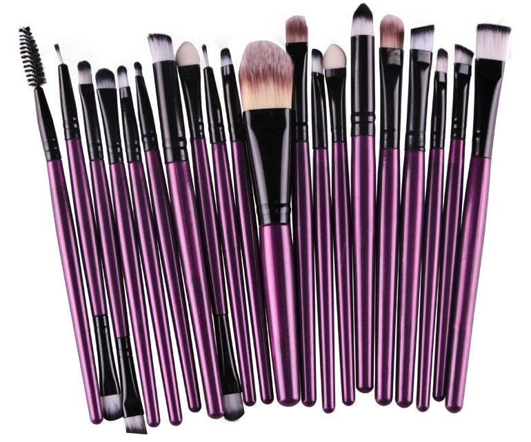 Complete Makeup Brush Set – Loose Powder, Blush &amp; Eyeshadow Brushes - Luminessbty