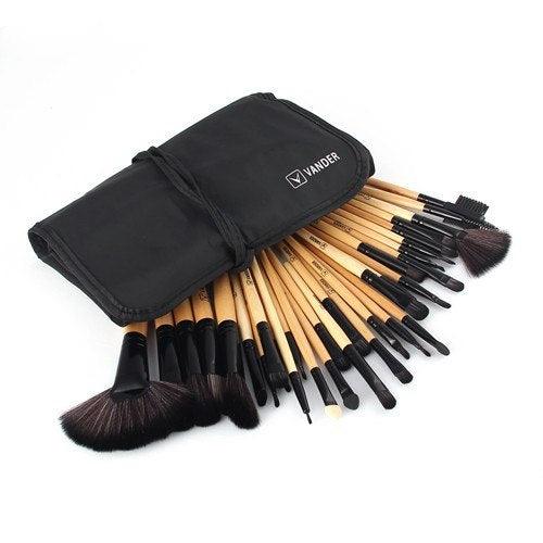 Professional 32-Piece Makeup Brush Set – Foundation, Eyeshadow, and Powder Brushes with Carrying Case - Luminessbty