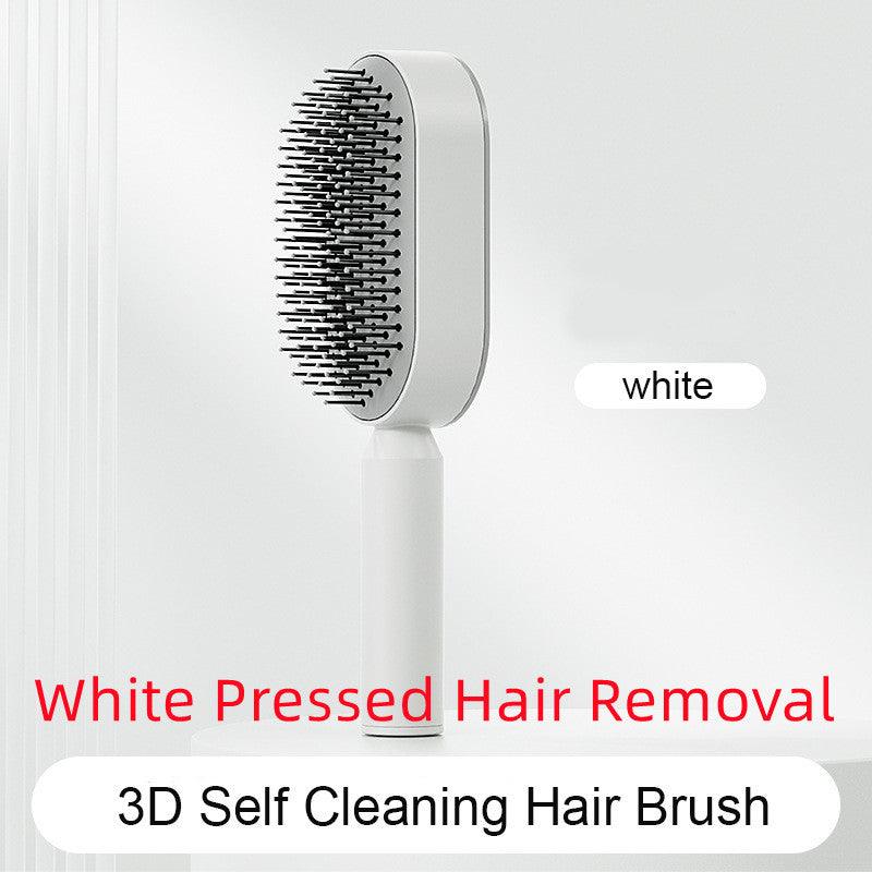 Self-Cleaning Hair Brush with Airbag Massage &amp; Anti-Static Design - Luminessbty