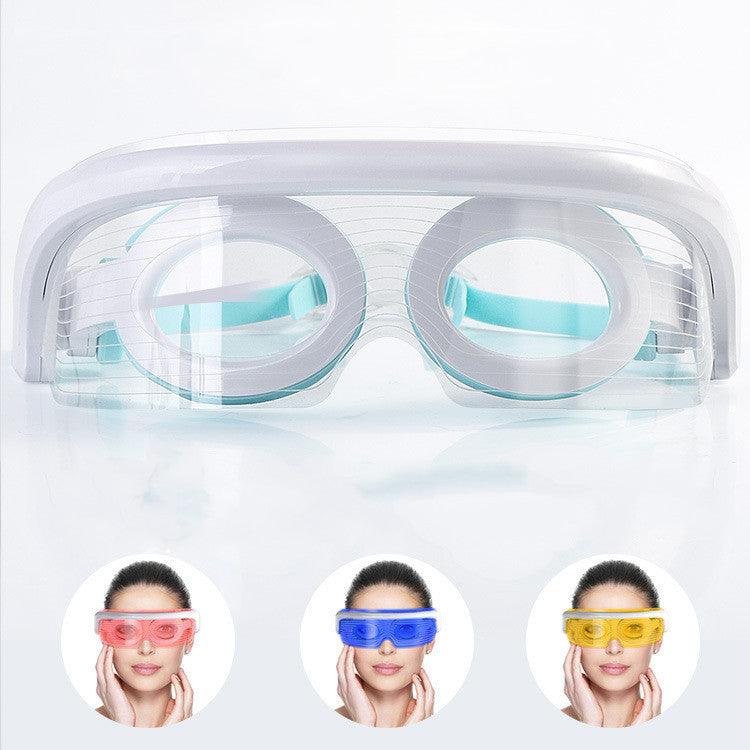 LED Photon Eye Massager - Anti-Aging Vibration Therapy with Hot Compress for Skin Tightening &amp; Relaxation - Luminessbty