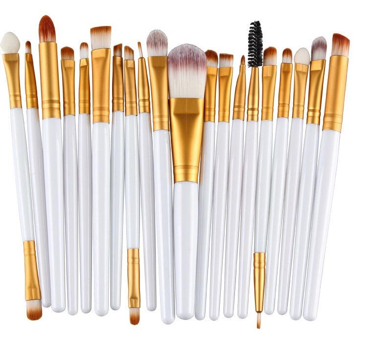 Complete Makeup Brush Set – Loose Powder, Blush &amp; Eyeshadow Brushes - Luminessbty