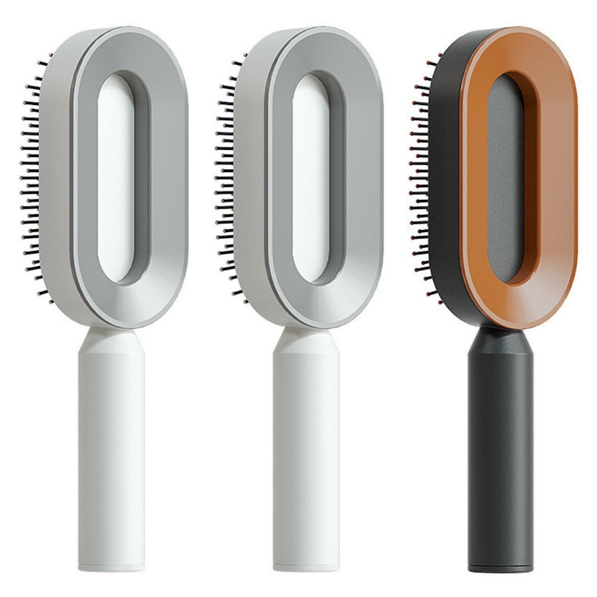 Self-Cleaning Hair Brush with Airbag Massage &amp; Anti-Static Design - Luminessbty