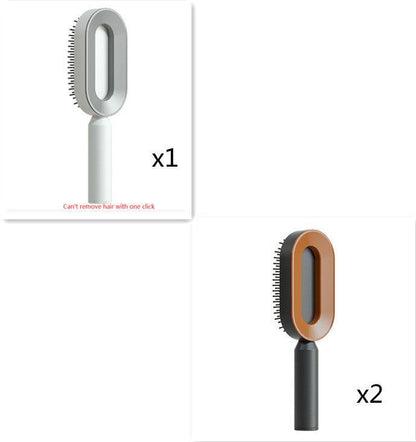 Self-Cleaning Hair Brush with Airbag Massage &amp; Anti-Static Design - Luminessbty