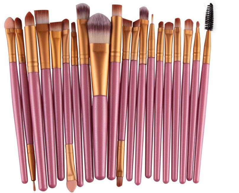 Complete Makeup Brush Set – Loose Powder, Blush &amp; Eyeshadow Brushes - Luminessbty