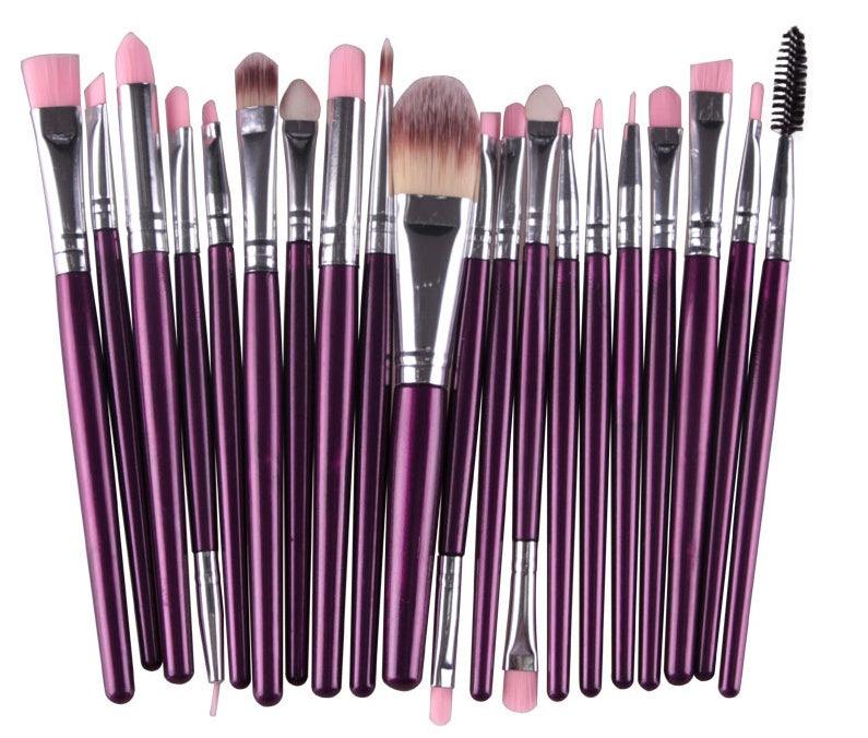 Complete Makeup Brush Set – Loose Powder, Blush &amp; Eyeshadow Brushes - Luminessbty