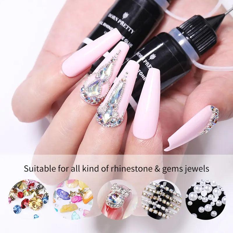 BORN PRETTY 10g Nail Rhinestone Adhesive Glue - Premium Nail Art Adhesive for Long-Lasting Hold - Luminessbty