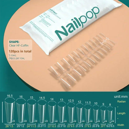 NAILPOP 120pcs Acrylic False Nails – Versatile Nail Tips for DIY &amp; Professional Manicures - Luminessbty