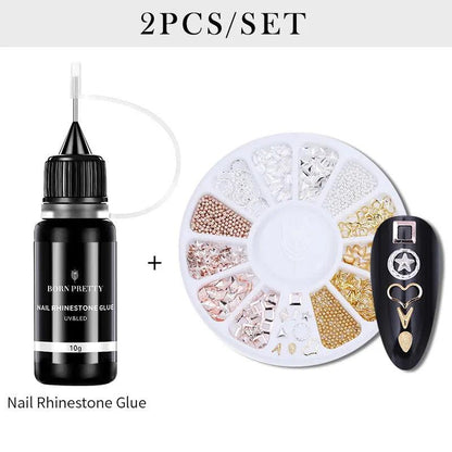 BORN PRETTY 10g Nail Rhinestone Adhesive Glue - Premium Nail Art Adhesive for Long-Lasting Hold - Luminessbty