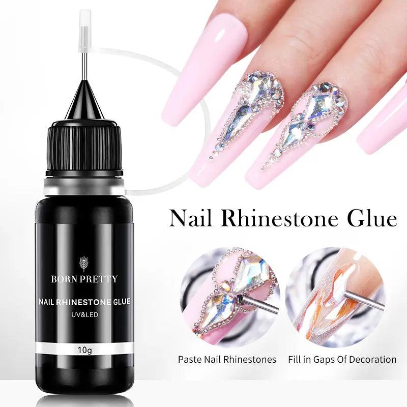 BORN PRETTY 10g Nail Rhinestone Adhesive Glue - Premium Nail Art Adhesive for Long-Lasting Hold - Luminessbty