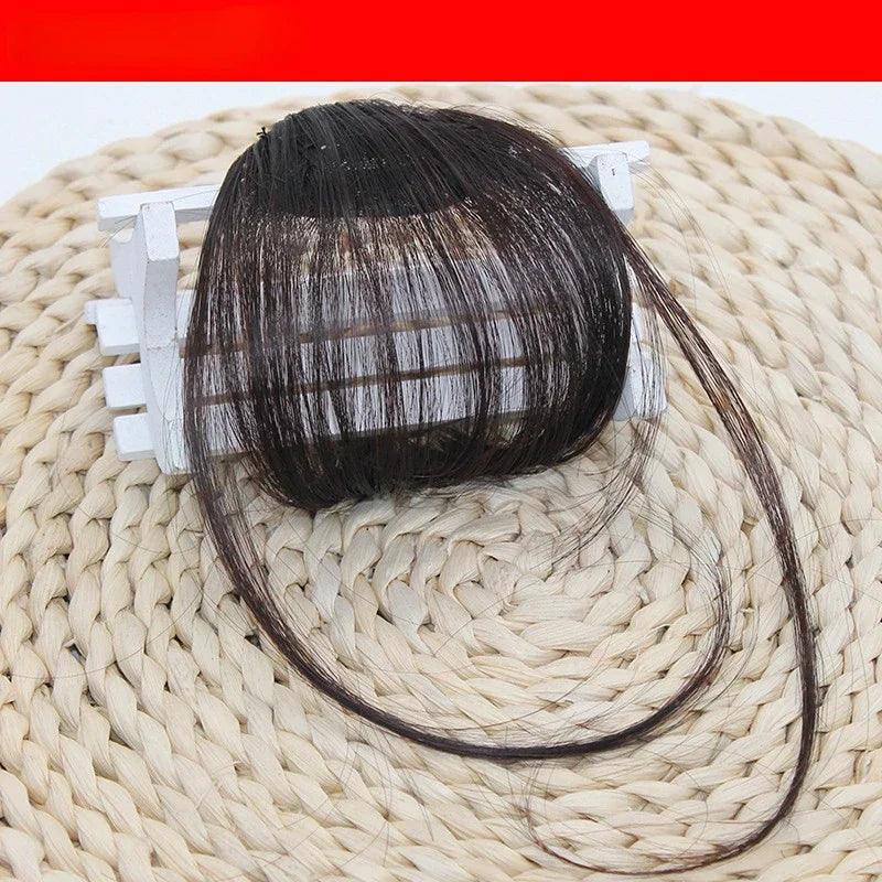 Fake Air Bangs Hair Styling Tool – Thin Synthetic Clip-In Fringes for Instant Volume and Style - Luminessbty