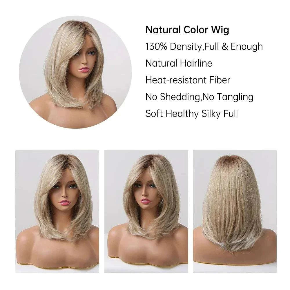 Synthetic Blonde Wig by Luminess Store