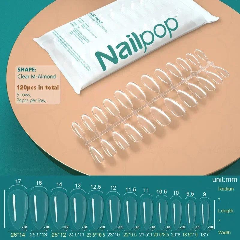 NAILPOP 120pcs Acrylic False Nails – Versatile Nail Tips for DIY &amp; Professional Manicures - Luminessbty