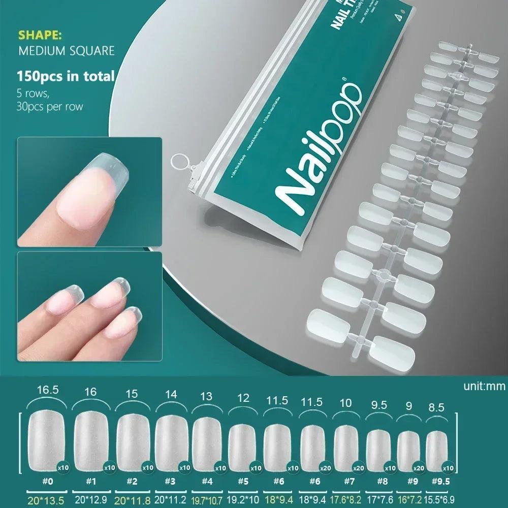 NAILPOP 120pcs Acrylic False Nails – Versatile Nail Tips for DIY &amp; Professional Manicures - Luminessbty