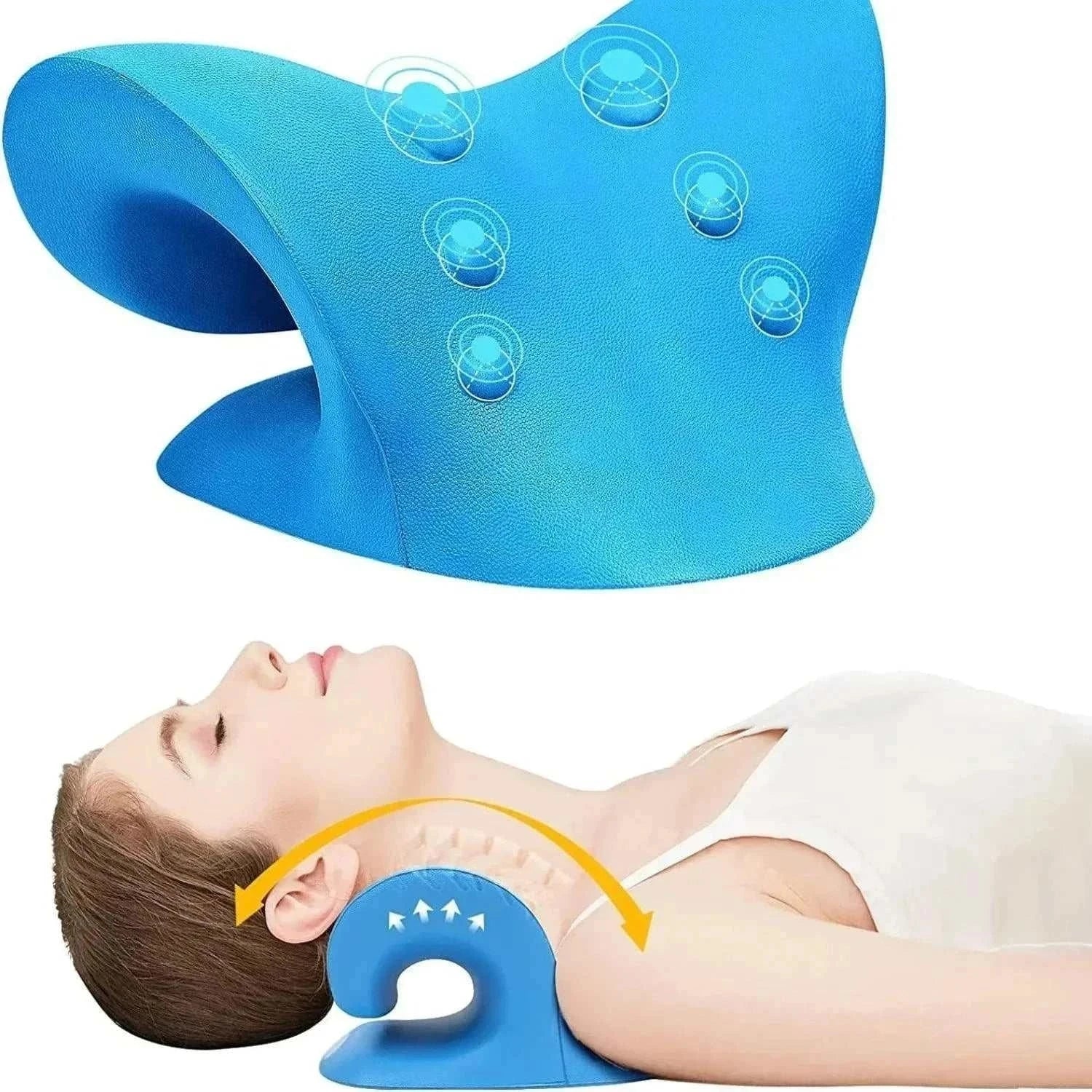 rbx neck and shoulder massager pillow with ergonomic design and heat function for muscle relaxation