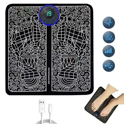 EMS Foot Massager Mat with advanced physiotherapy technology for relaxation and pain relief.