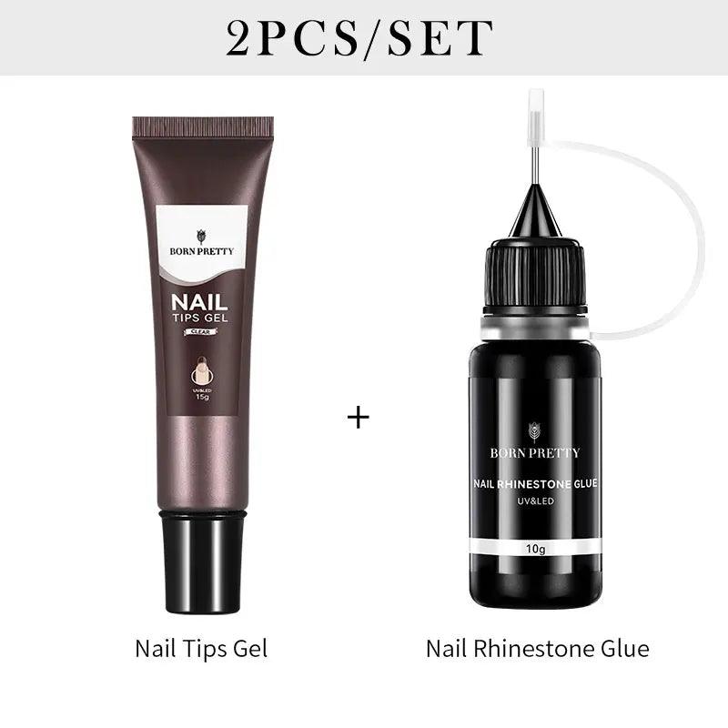 BORN PRETTY 10g Nail Rhinestone Adhesive Glue - Premium Nail Art Adhesive for Long-Lasting Hold - Luminessbty