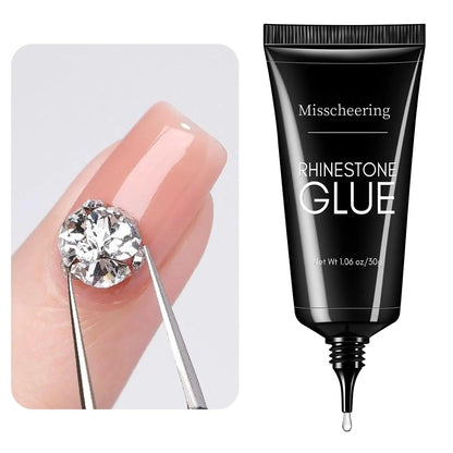 Super Strong 30g Nail Rhinestone Glue - Long-Lasting, No-Whitening Formula for False Nails &amp; Rhinestone Accessories - Luminessbty