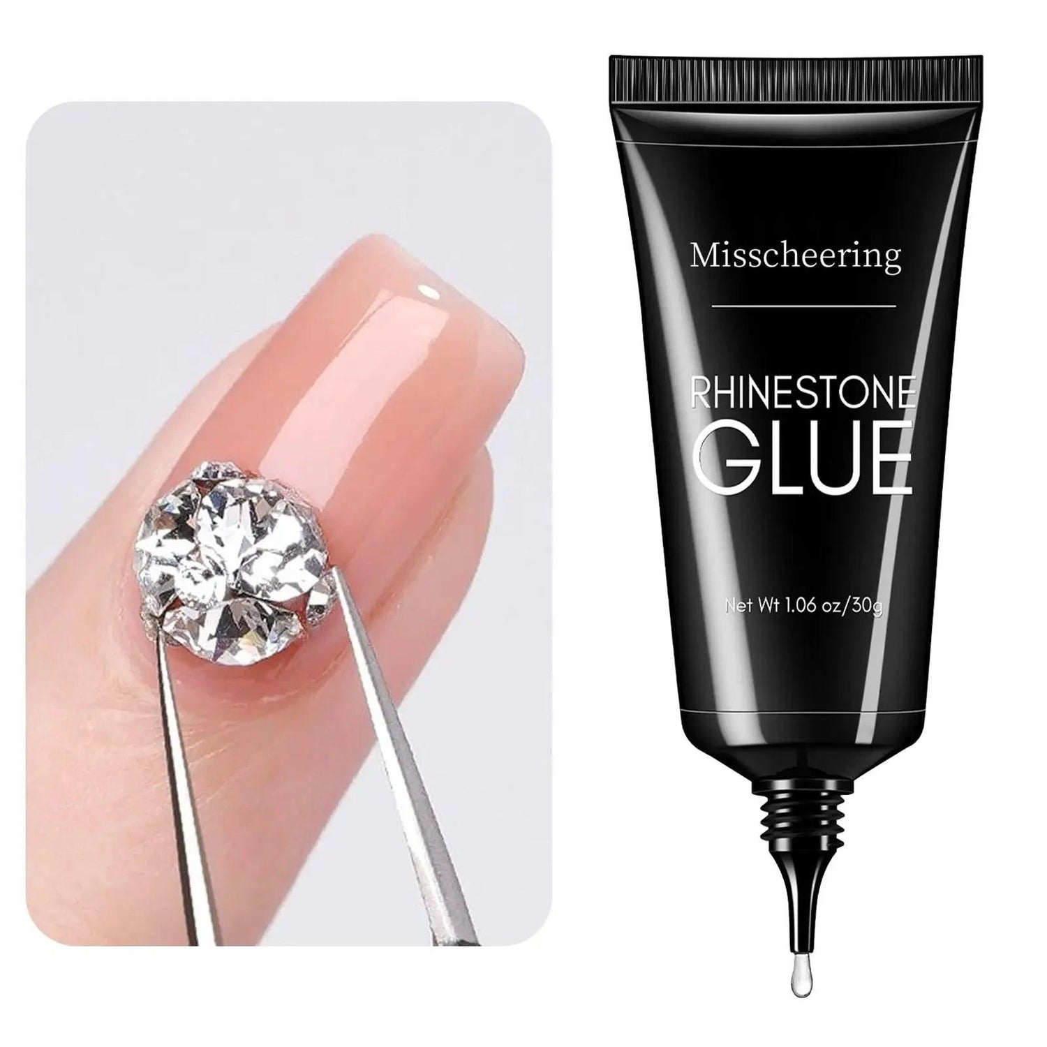 30g Super Strong Nail Rhinestone Glue – Long-Lasting Gel Glue for Nail Charms &amp; 3D Nail Art - Luminessbty