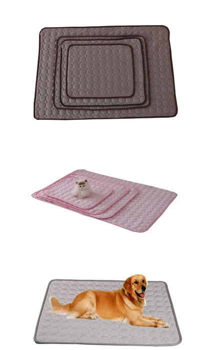 Summer Pet Cold Bed for Dogs - Cooling Mat in Solid Pattern