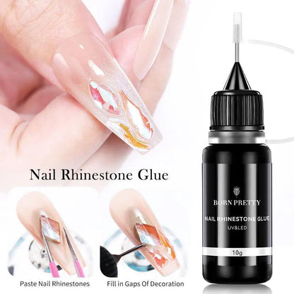 BORN PRETTY 10g Nail Rhinestone Adhesive Glue - Premium Nail Art Adhesive for Long-Lasting Hold - Luminessbty