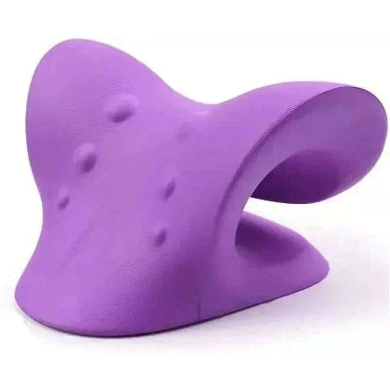 Purple RBX neck and shoulder massager pillow with ergonomic design.