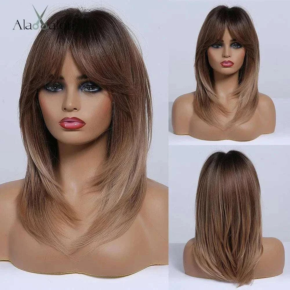 Synthetic Blonde Wig by Luminess Store