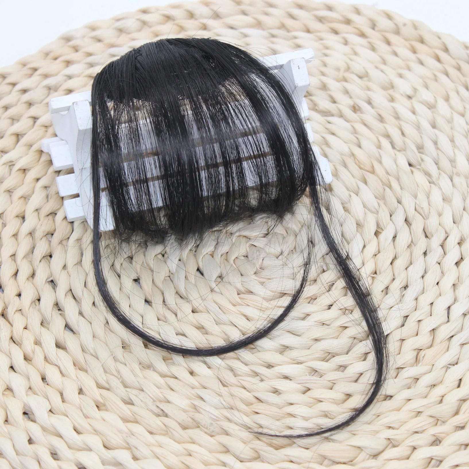 Fake Air Bangs Hair Styling Tool – Thin Synthetic Clip-In Fringes for Instant Volume and Style - Luminessbty