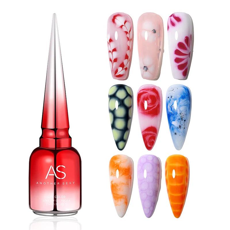 AS Clear Blooming Gel Polish 15ml - UV/LED Long-Lasting Nail Gel Paint for Salon-Quality Results - Luminessbty