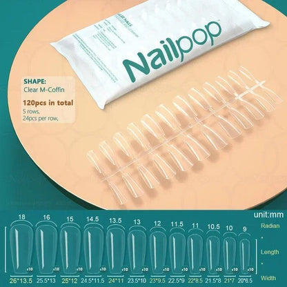 NAILPOP 120pcs Acrylic False Nails – Versatile Nail Tips for DIY &amp; Professional Manicures - Luminessbty