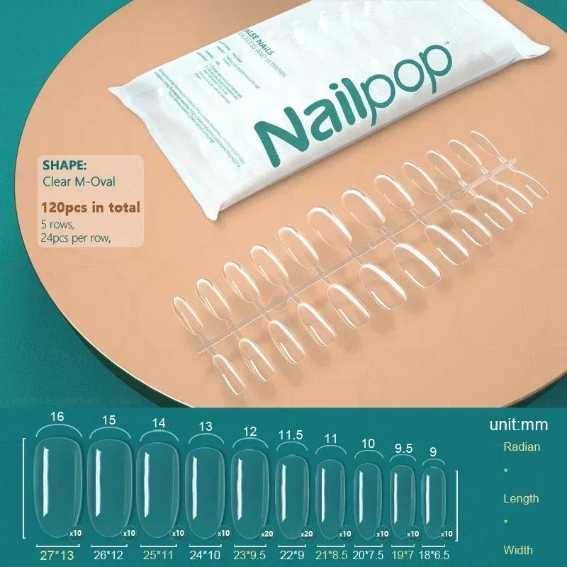 NAILPOP 120pcs Acrylic False Nails – Versatile Nail Tips for DIY &amp; Professional Manicures - Luminessbty