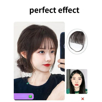 Fake Air Bangs Hair Styling Tool – Thin Synthetic Clip-In Fringes for Instant Volume and Style - Luminessbty