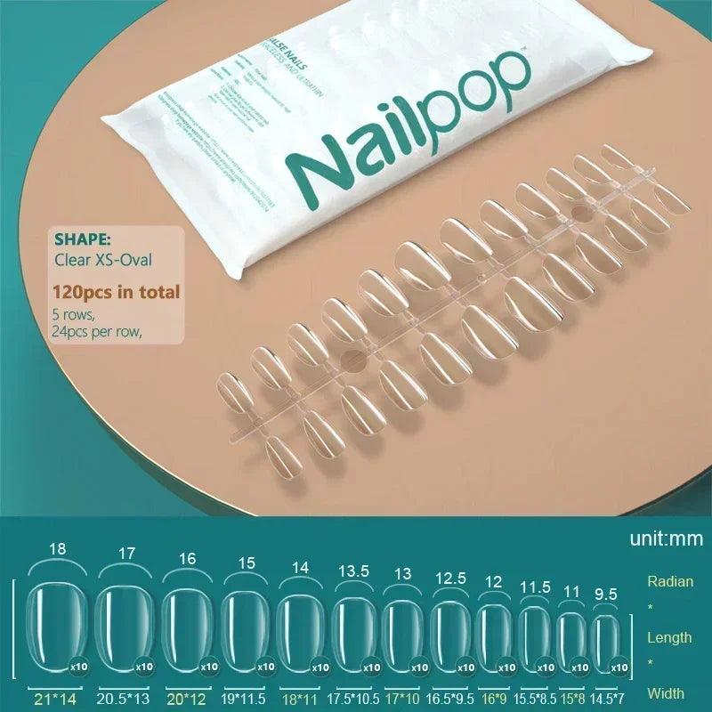 NAILPOP 120pcs Acrylic False Nails – Versatile Nail Tips for DIY &amp; Professional Manicures - Luminessbty