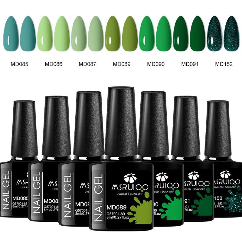 7pc Gel Nail Polish Set - Long-Lasting DIY Nail Art Kit for Home &amp; Salon Use | MSRUIOO Soak-Off UV Gel Polish - Luminessbty