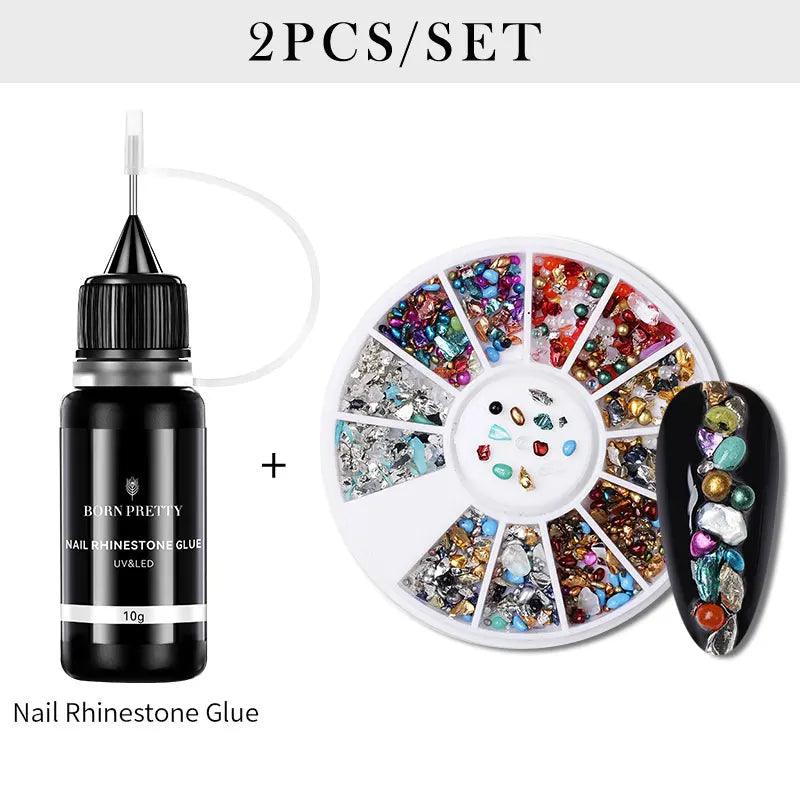 BORN PRETTY 10g Nail Rhinestone Adhesive Glue - Premium Nail Art Adhesive for Long-Lasting Hold - Luminessbty