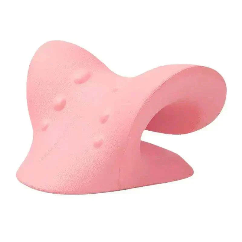 rbx neck and shoulder massager pillow, ergonomic design, pink color