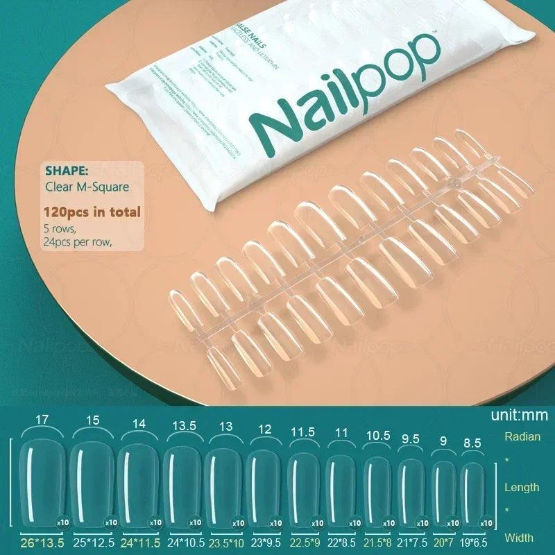 NAILPOP 120pcs Acrylic False Nails – Versatile Nail Tips for DIY &amp; Professional Manicures - Luminessbty