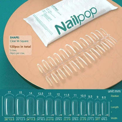 NAILPOP 120pcs Acrylic False Nails – Versatile Nail Tips for DIY &amp; Professional Manicures - Luminessbty