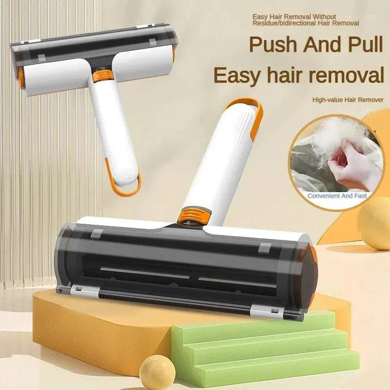 Pet Hair Remover Roller with self-cleaning base and reusable design for efficient lint and pet hair removal.