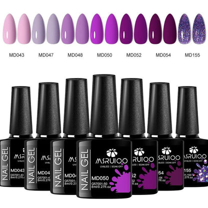 7pc Gel Nail Polish Set - Long-Lasting DIY Nail Art Kit for Home &amp; Salon Use | MSRUIOO Soak-Off UV Gel Polish - Luminessbty