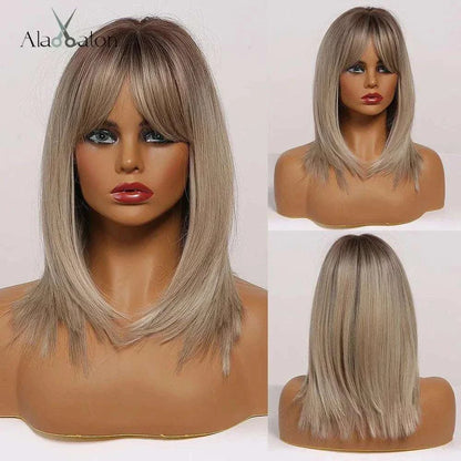 Synthetic Blonde Wig by Luminess Store