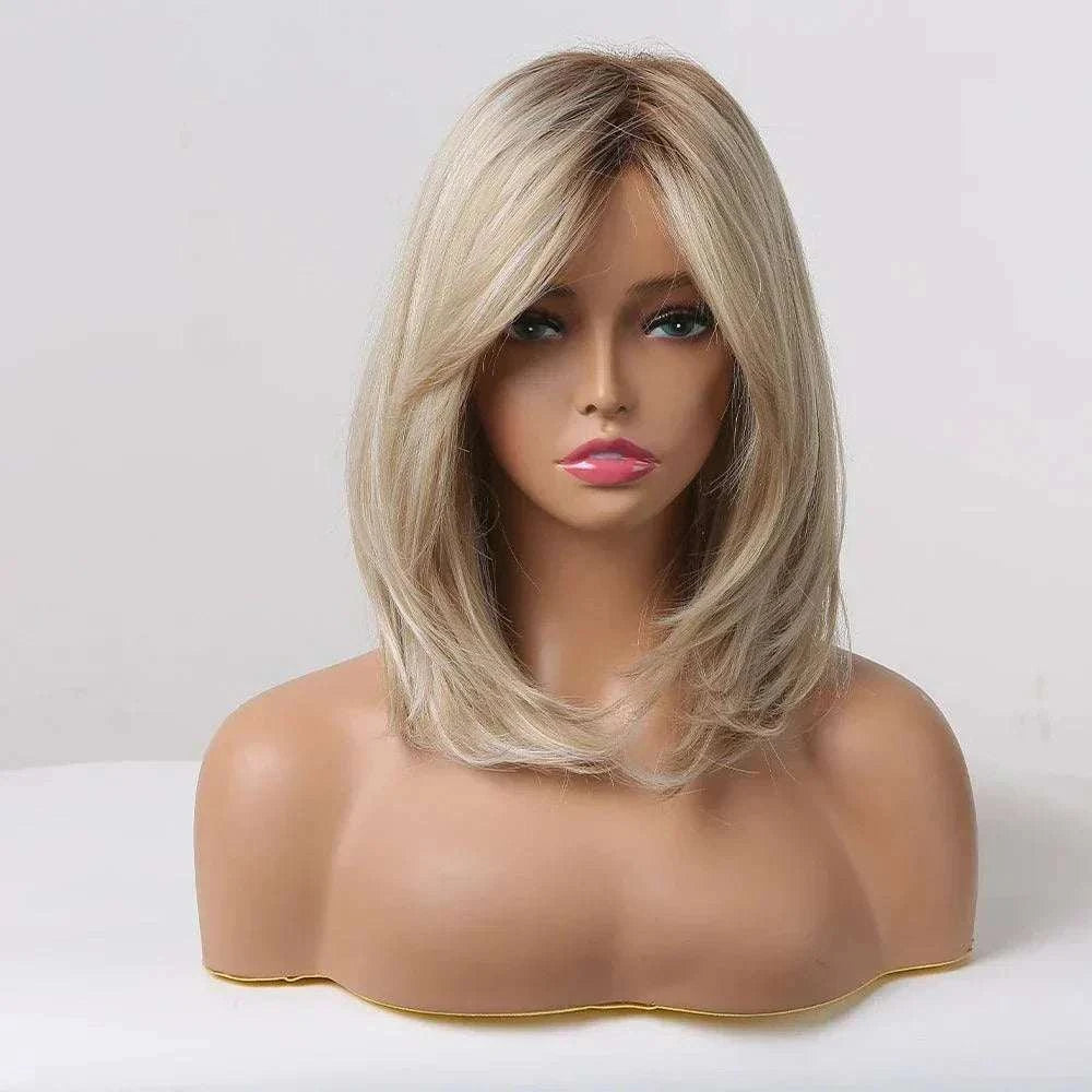 Synthetic Blonde Wig by Luminess Store