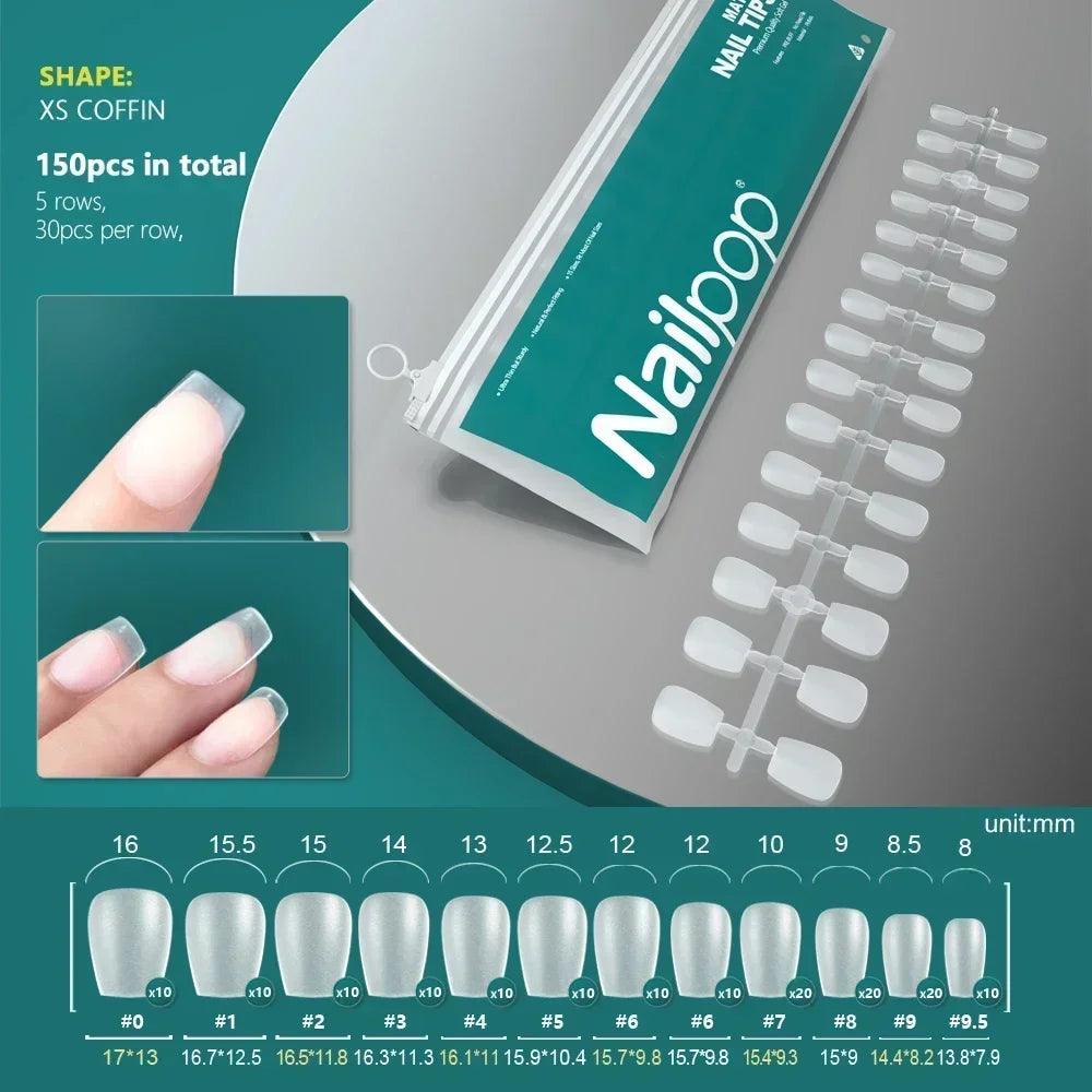 NAILPOP 120pcs Acrylic False Nails – Versatile Nail Tips for DIY &amp; Professional Manicures - Luminessbty