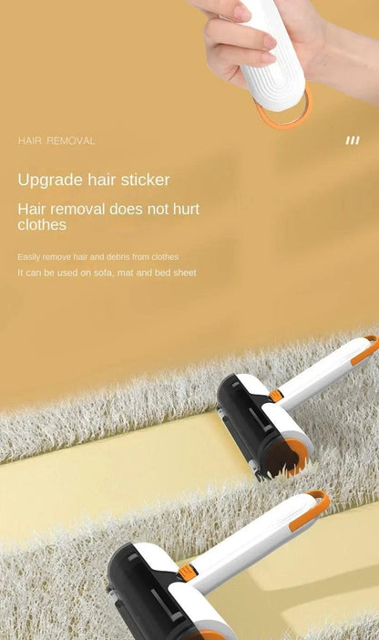 Pet Hair Remover Roller for efficient pet hair and lint removal with self-cleaning base.